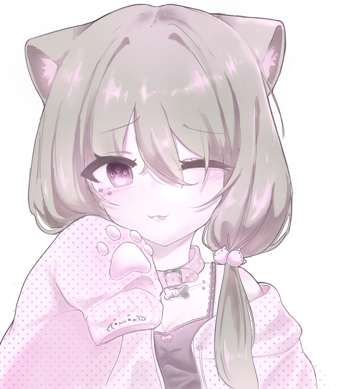 Tired angel art kitty